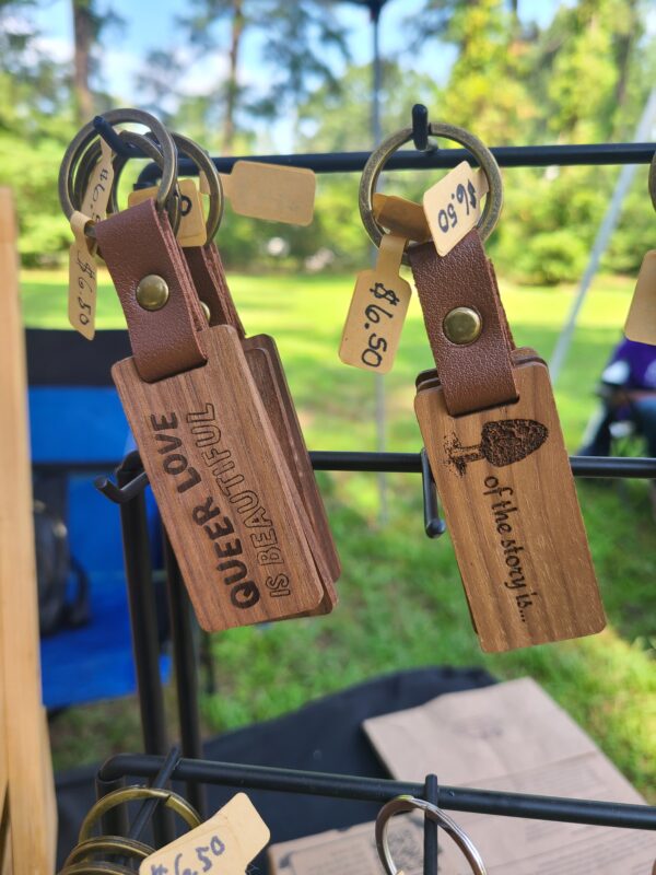 Wood & Leather Keychain @ Market